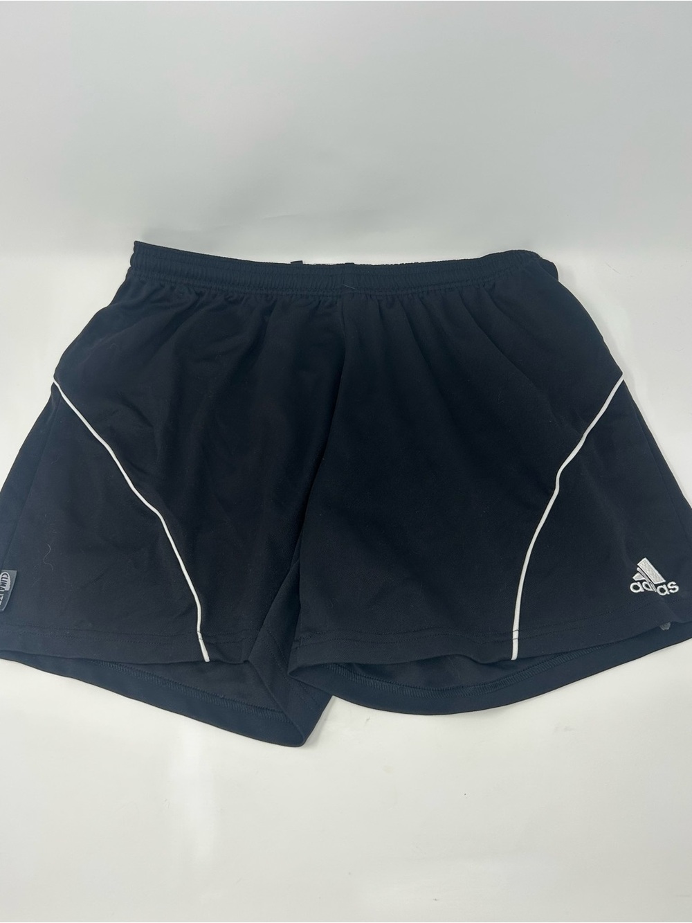 Adidas Women's Black Athletic Shorts with White Piping clima365 R12